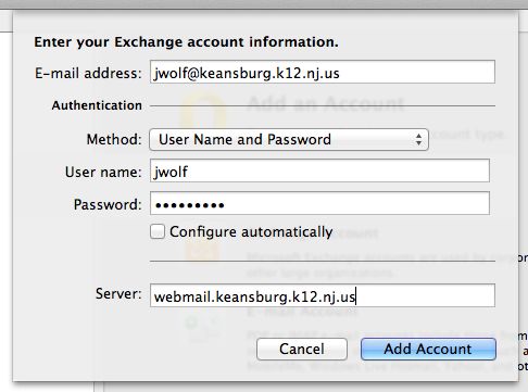 Account Information 